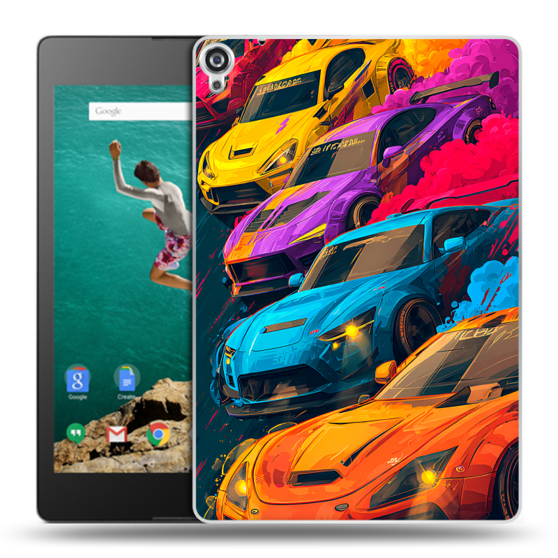 Пластиковый чехол на Google Nexus 9 с принтом Тачки Пластиковый чехол на Google Nexus 9 с принтом Тачки