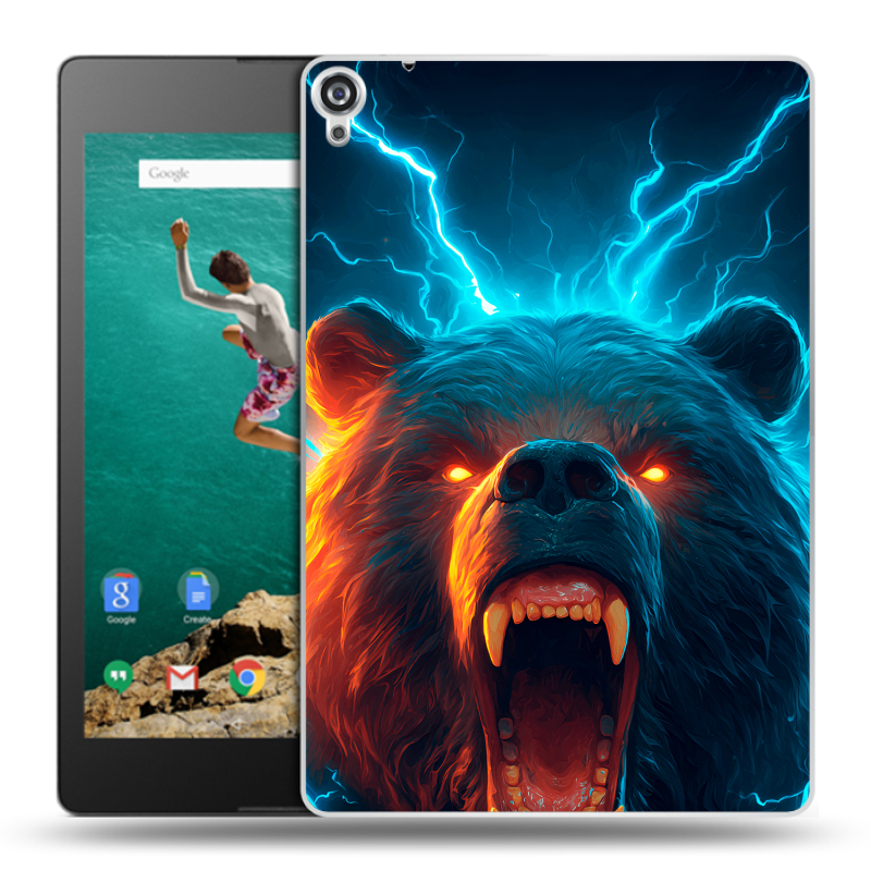 Пластиковый чехол на Google Nexus 9 с принтом Медведь Пластиковый чехол на Google Nexus 9 с принтом Медведь