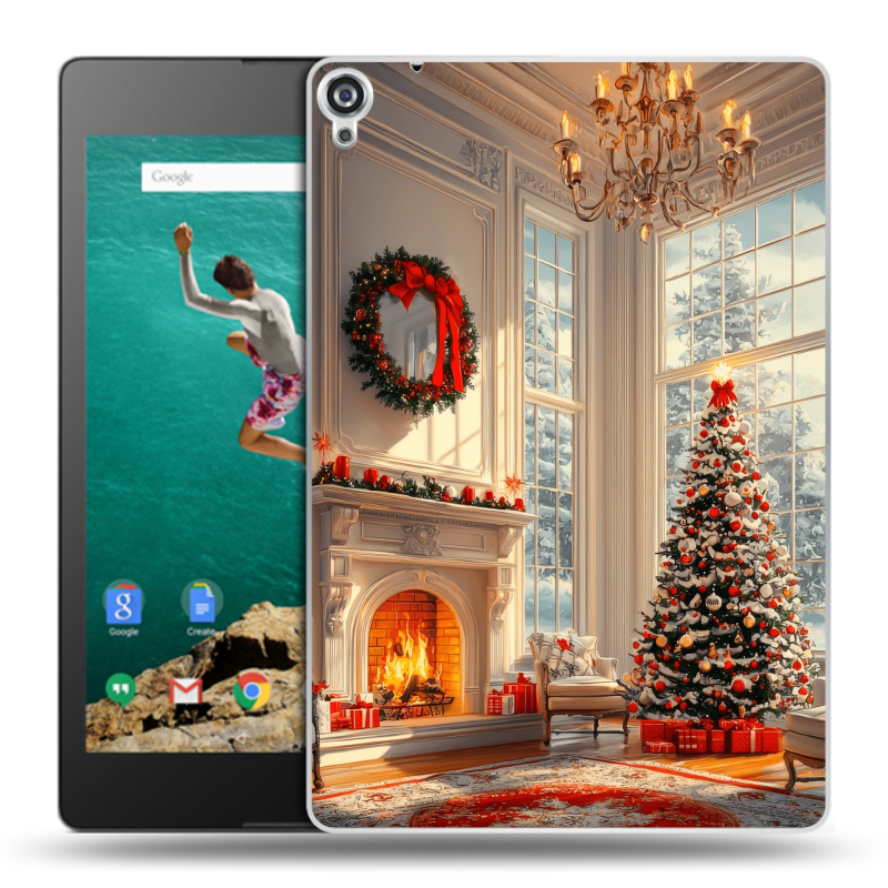 Пластиковый чехол на Google Nexus 9 с принтом Новый год Пластиковый чехол на Google Nexus 9 с принтом Новый год
