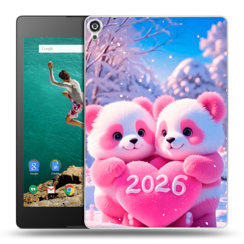 Пластиковый чехол на Google Nexus 9 с принтом Новый год Пластиковый чехол на Google Nexus 9 с принтом Новый год