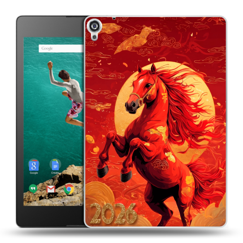 Пластиковый чехол на Google Nexus 9 с принтом Новый год Пластиковый чехол на Google Nexus 9 с принтом Новый год