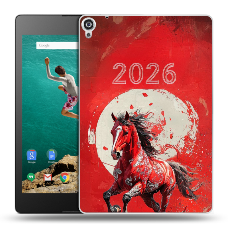 Пластиковый чехол на Google Nexus 9 с принтом Новый год Пластиковый чехол на Google Nexus 9 с принтом Новый год