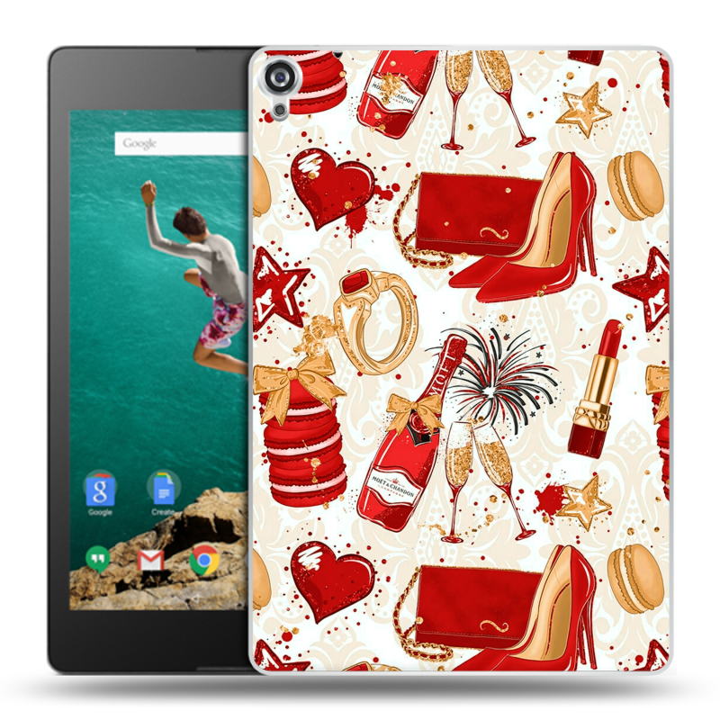 Пластиковый чехол на Google Nexus 9 с принтом Новый год Пластиковый чехол на Google Nexus 9 с принтом Новый год