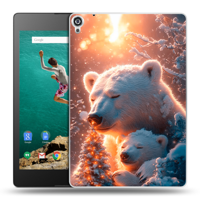 Пластиковый чехол на Google Nexus 9 с принтом Новый год Пластиковый чехол на Google Nexus 9 с принтом Новый год