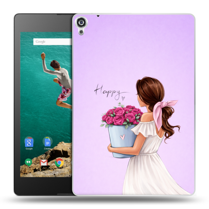 Пластиковый чехол на Google Nexus 9 с принтом женский Пластиковый чехол на Google Nexus 9 с принтом женский