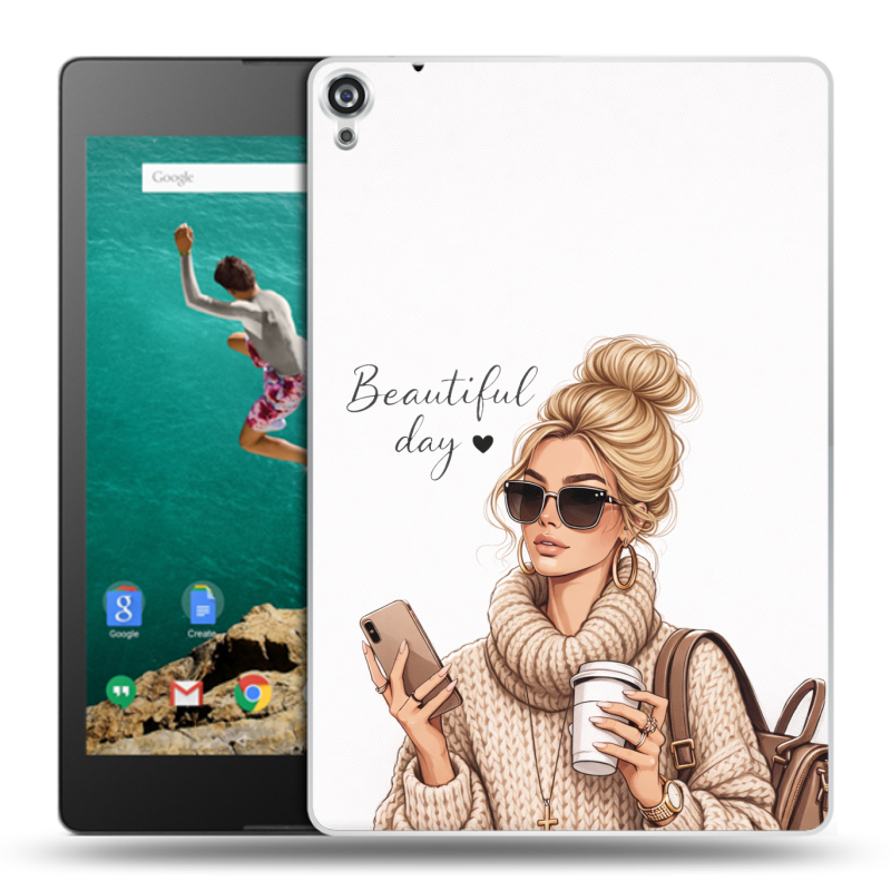 Пластиковый чехол на Google Nexus 9 с принтом женский Пластиковый чехол на Google Nexus 9 с принтом женский