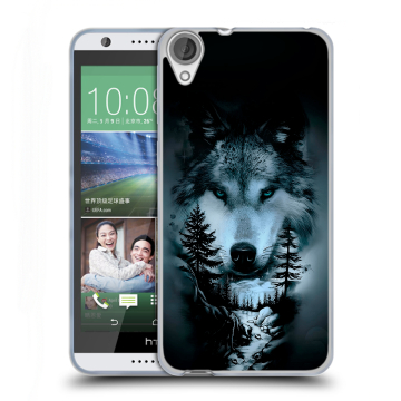 Силиконовый чехол на HTC Desire 820 с принтом Лесной волк