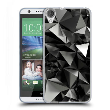Силиконовый чехол на HTC Desire 820 с принтом Черные кристаллы