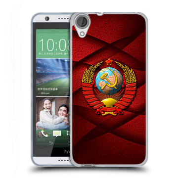 Силиконовый чехол на HTC Desire 820 с принтом Герб СССР