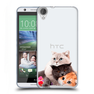 Силиконовый чехол на HTC Desire 820 с принтом Кошки