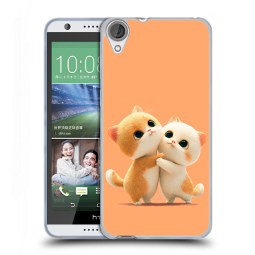 Силиконовый чехол на HTC Desire 820 с принтом Милые котики