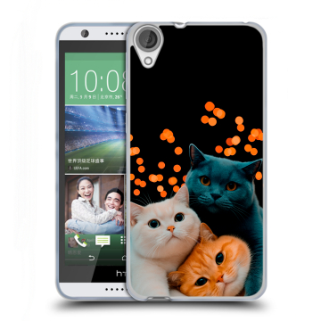 Силиконовый чехол на HTC Desire 820 с принтом Кошки
