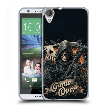 Силиконовый чехол на HTC Desire 820 с принтом Скелет карты