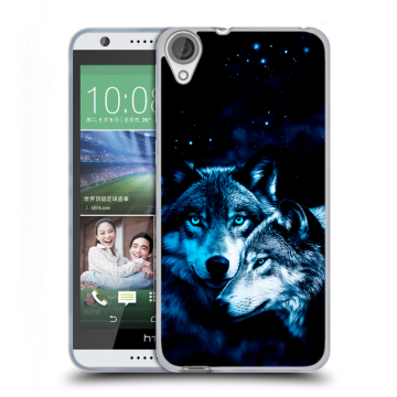 Силиконовый чехол на HTC Desire 820 с принтом Волки