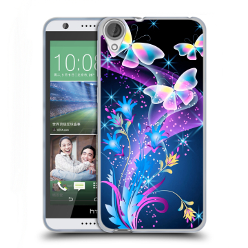 Силиконовый чехол на HTC Desire 820 с принтом Бабочки