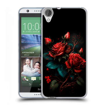 Силиконовый чехол на HTC Desire 820 с принтом Розы красные