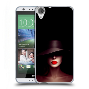 Силиконовый чехол на HTC Desire 820 с принтом Девушка в шляпе