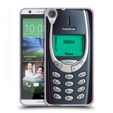 Силиконовый чехол на HTC Desire 820 с принтом Старый телефон Силиконовый чехол на HTC Desire 820 с принтом Старый телефон