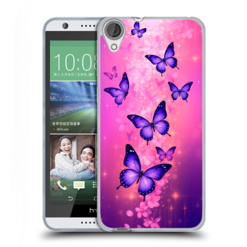 Силиконовый чехол на HTC Desire 820 с принтом Бабочки