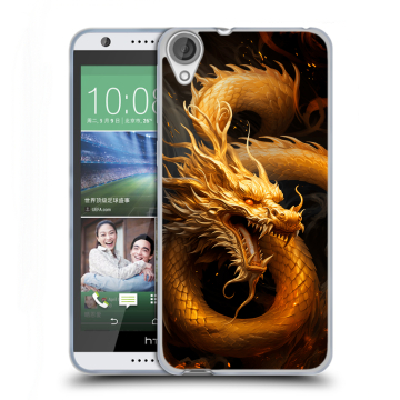 Силиконовый чехол на HTC Desire 820 с принтом Золотой дракон Силиконовый чехол на HTC Desire 820 с принтом Золотой дракон