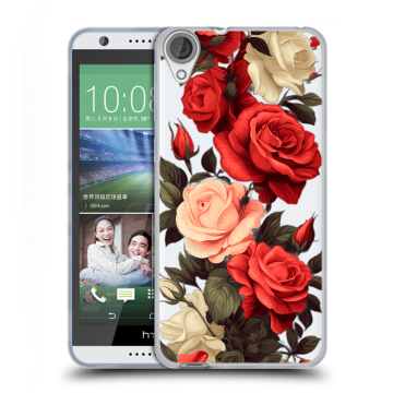 Силиконовый чехол на HTC Desire 820 с принтом Розы