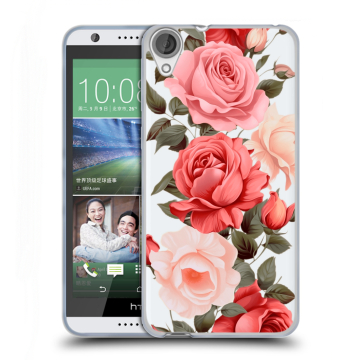 Силиконовый чехол на HTC Desire 820 с принтом Розы