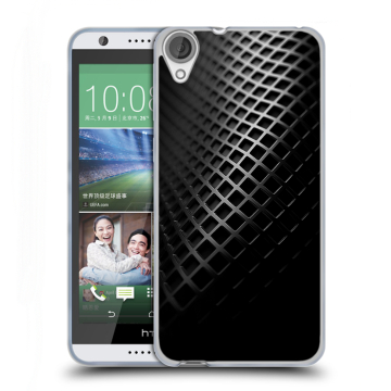 Силиконовый чехол на HTC Desire 820 с принтом Текстура металла
