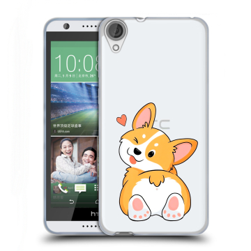 Силиконовый чехол на HTC Desire 820 с принтом Корги