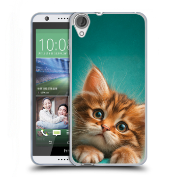 Силиконовый чехол на HTC Desire 820 с принтом котенок