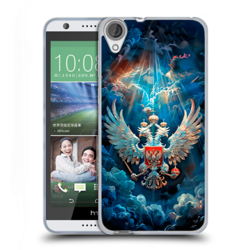 Силиконовый чехол на HTC Desire 820 с принтом Герб флаг России