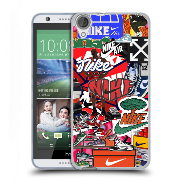 Силиконовый чехол на HTC Desire 820 с принтом Найк Nike яркий