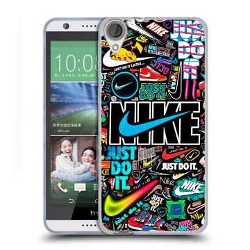 Силиконовый чехол на HTC Desire 820 с принтом найк nike черный Силиконовый чехол на HTC Desire 820 с принтом найк nike черный