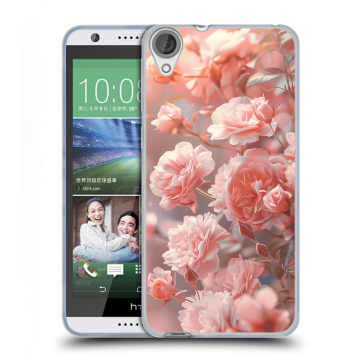 Силиконовый чехол на HTC Desire 820 с принтом Розовые розы
