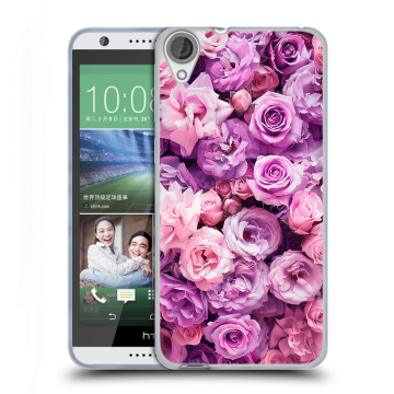 Силиконовый чехол на HTC Desire 820 с принтом лавандовые розы Силиконовый чехол на HTC Desire 820 с принтом лавандовые розы