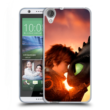 Силиконовый чехол на HTC Desire 820 с принтом Как приручить дракона