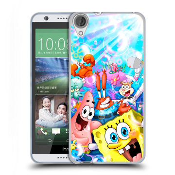 Силиконовый чехол на HTC Desire 820 с принтом спанчбоб спанч боб