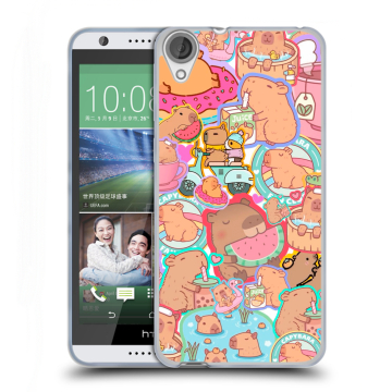 Силиконовый чехол на HTC Desire 820 с принтом капибары