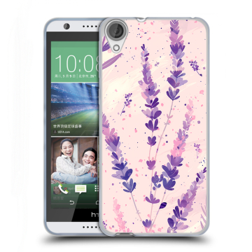 Силиконовый чехол на HTC Desire 820 с принтом цветы лаванда
