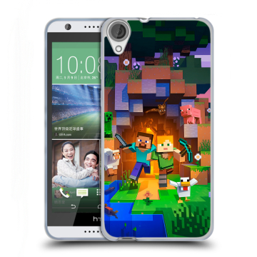Силиконовый чехол на HTC Desire 820 с принтом Майнкрафт Minecraft Силиконовый чехол на HTC Desire 820 с принтом Майнкрафт Minecraft