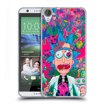 Силиконовый чехол на HTC Desire 820 с принтом Рик и Морти Rick Morty