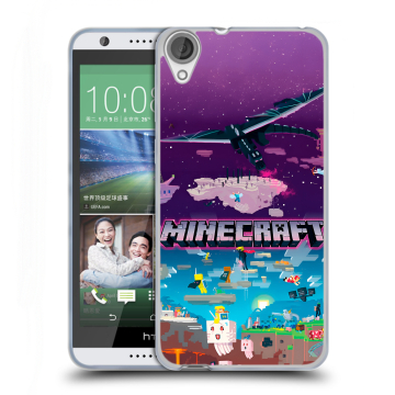 Силиконовый чехол на HTC Desire 820 с принтом Майнкрафт Minecraft