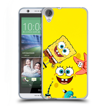 Силиконовый чехол на HTC Desire 820 с принтом Спанч боб Спанчбоб