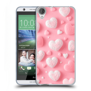 Силиконовый чехол на HTC Desire 820 с принтом Сердечки