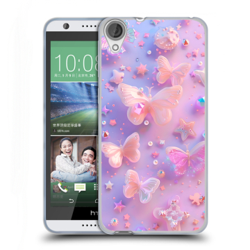 Силиконовый чехол на HTC Desire 820 с принтом Бабочки Силиконовый чехол на HTC Desire 820 с принтом Бабочки