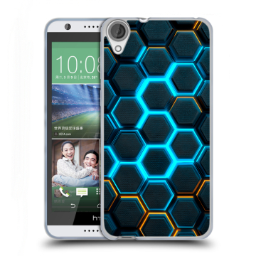 Силиконовый чехол на HTC Desire 820 с принтом Неоновые соты Силиконовый чехол на HTC Desire 820 с принтом Неоновые соты