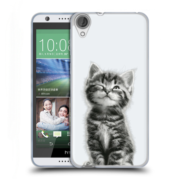 Силиконовый чехол на HTC Desire 820 с принтом Котенок