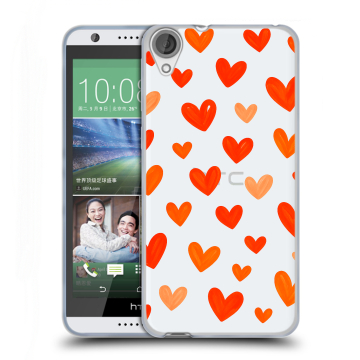Силиконовый чехол на HTC Desire 820 с принтом Сердечки Силиконовый чехол на HTC Desire 820 с принтом Сердечки