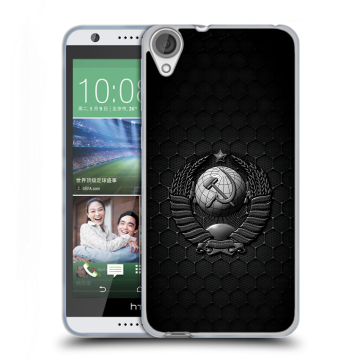 Силиконовый чехол на HTC Desire 820 с принтом Герб Флаг СССР Силиконовый чехол на HTC Desire 820 с принтом Герб Флаг СССР