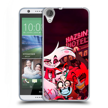 Силиконовый чехол на HTC Desire 820 с принтом Hazbin Hotel Отель Хазбин
