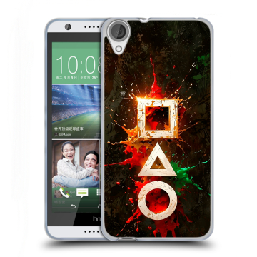 Силиконовый чехол на HTC Desire 820 с принтом Squid Game Игра кальмара
